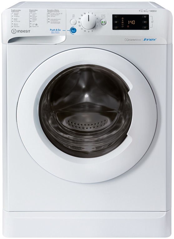 Lavadora Secadora Indesit BDE761483XWSPTN - D, Lava 7kg