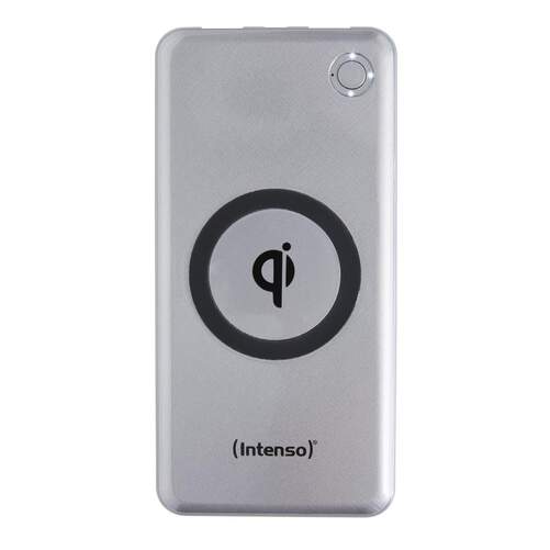 Powerbank Intenso WPD - Plata, 10000 mAh, 1 salida USB-C, 2 salidas USB-A, Quick Charge 3.0