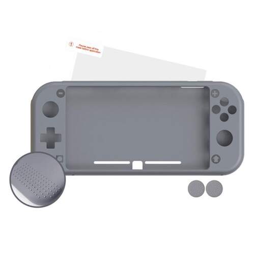 Funda Nuwa Switch + 2 Grips Fil - Silicona, Antideslizante, Gris