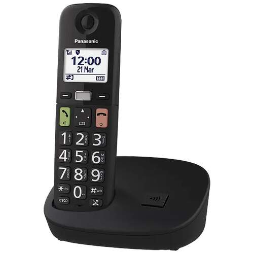 Teléfono inalámbrico Panasonic KX-TU110EXB Negro - 100 direcciones, alarma, bloqueo llamadas