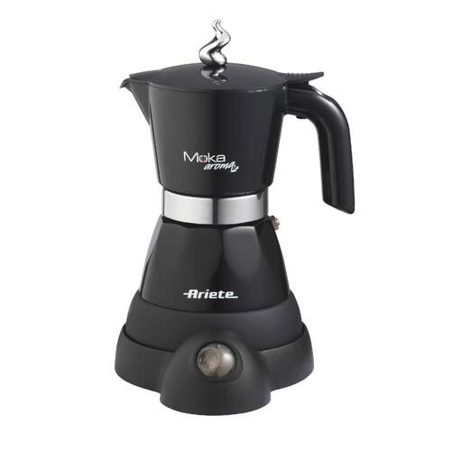 Cafetera Ariete 1358/11 Moka Aroma - 2/4 tazas, 400 W, Negro