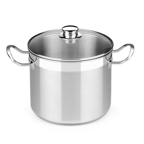 Olla Bra Profesional - 26 cm, Tapa Cristal, Inox