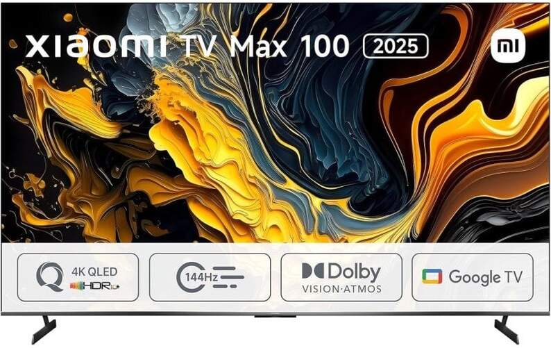 TV Xiaomi 100" MAX 2025 - 4K Ultra HD, QLED, Google TV, 144 Hz, 30 W, HDR10+