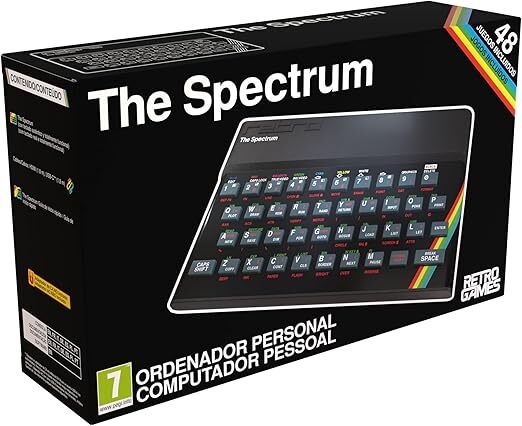 Consola Juegos Retro The Spectrum - 48 juegos incluidos, 720 HD HDMI, 4 puertos USB para mandos