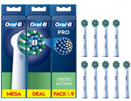 Pack de Recambios Oral B EB50 Cross Action - 9 unidades