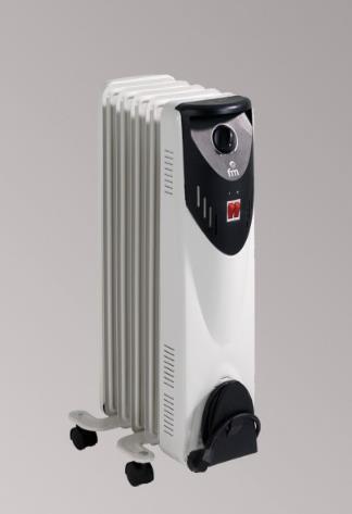 Radiador Aceite FM BR-10 - 1000W, 5 Elementos