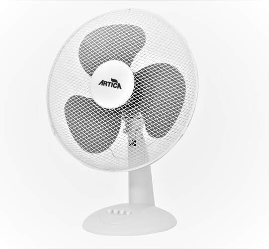 Ventilador de sobremesa Artica AVS4000 - 40 cm, 40 W, 3 palas, Blanco