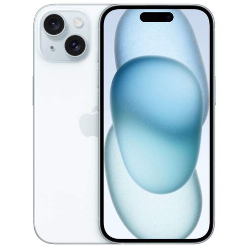 Apple iPhone 15 6/128 GB Azul - Pantalla 6,1", 5G, Cámara dual 48 Mpx, Chip A16