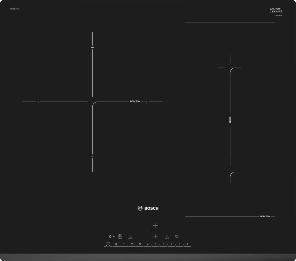 Placa Inducción Bosch PVJ631FB1E - 3 Zonas, 60cm