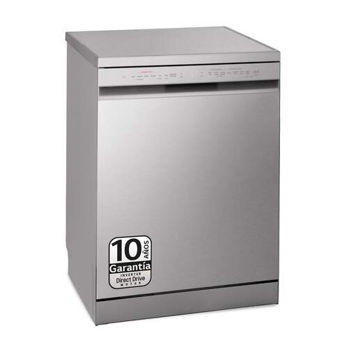 Lavavajillas LG DF243FVS - 14 Servicos, Vapor, Direct Drive, 60 cm, 3ª Bandeja, Inox