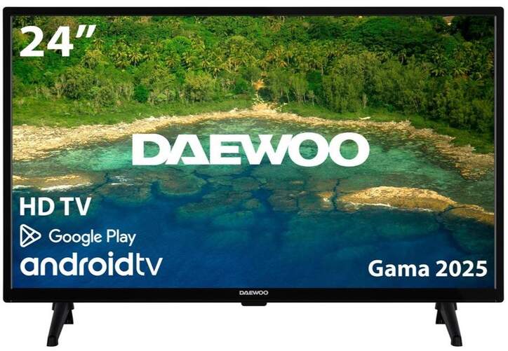 TV Daewoo 24" LED 24DM64HA - HD, Android TV, HDR