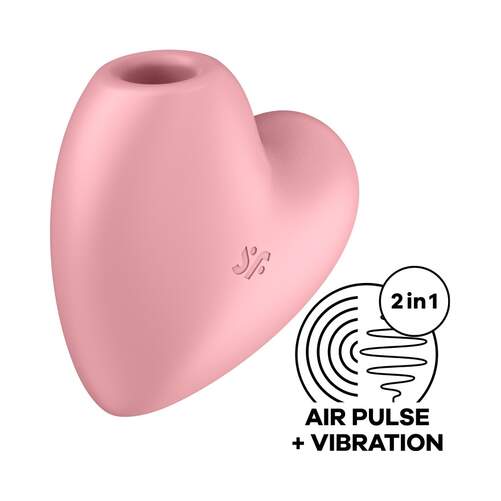 Satisfyer Cutie Heart - Corazón, 12 modos de vibración, 11 modos de ondas de presión, externo