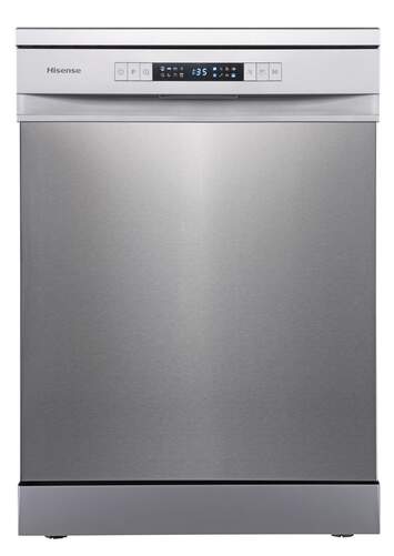 Lavavajillas Hisense HS623D10X - 7 programas, 14 servicios, con 3ª bandeja, Clase D, 47 dBA, Inox