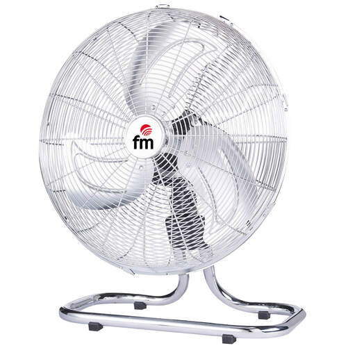 Ventilador de suelo FM FG45 - 45cm, 3 aspas, 120 W, oscilante, acero inoxidable