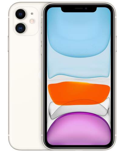 Apple iPhone 11 4/128GB Blanco - 6.1" Liquid Retina HD, Chip A13 Bionic, 12+12/12Mpx, NFC