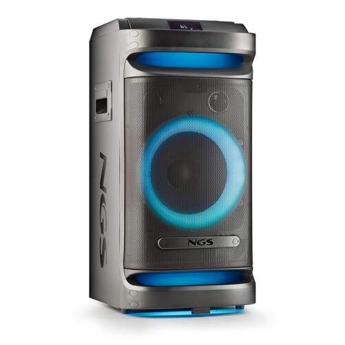 Altavoz portátil NGS Wild Space 1 - 900 W, Woofer 10", luces RGB Láser, 5 h autonomía, negro