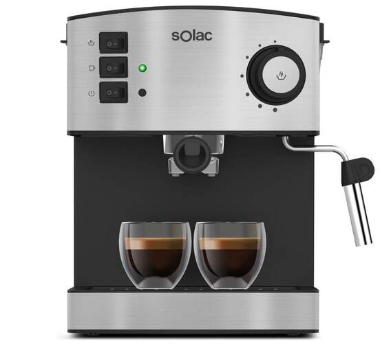 Cafetera Expresso Solac CE4483 - 850 W. 20 bar, Inox