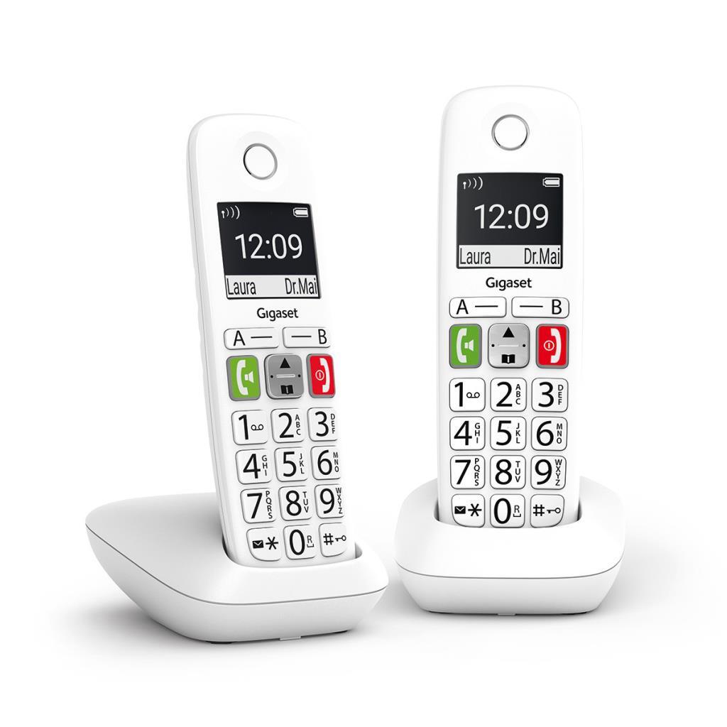 TELEFONO DECT GIGASET E290 BLANCO DUO