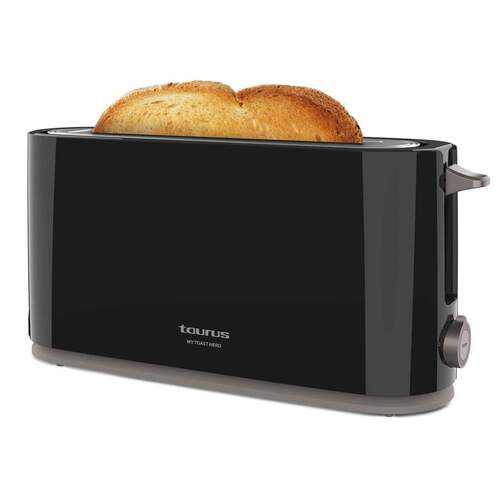 Tostadora Taurus My Toast Nero - 1 ranura larga, 1000 W, Negro