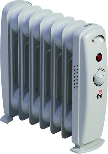 Radiador FM RWMINI 7E - 900 W, Aceite, Blanco