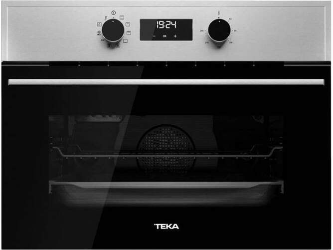 Horno Compacto Teka HSC635s 111140001 - Clase A+, Hydroclean Pro, Temporizador, Inox, Negro