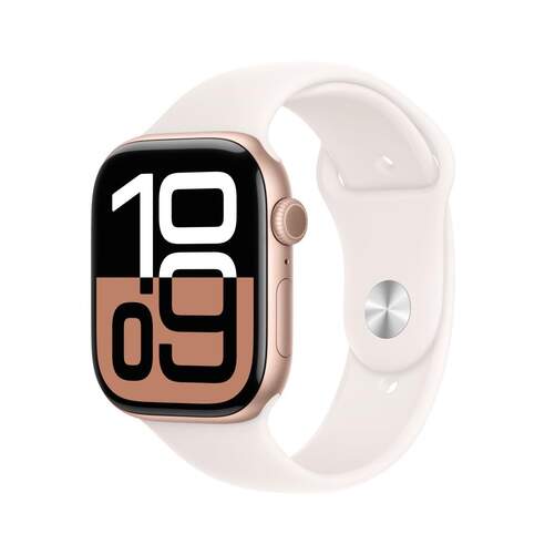 Smartwatch Apple S10 - GPS, 46 mm, Aluminio, Talla S/M, Oro Rosa