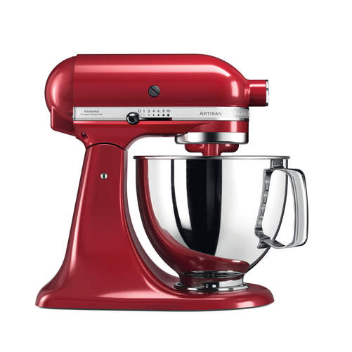 Robot de cocina Kitchenaid 5KSM125EER - 4&#39;8 L, 4 funciones, Inox, Rojo