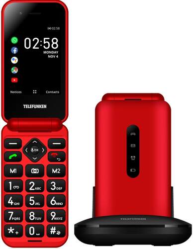 Seniorphone Telefunken S740 - Rojo, Wifi