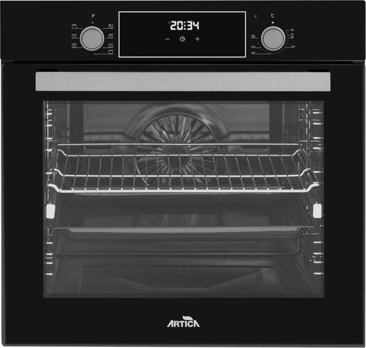 Horno Multifunción Artica AHB82281BK - 80 L, con Display, cristal negro