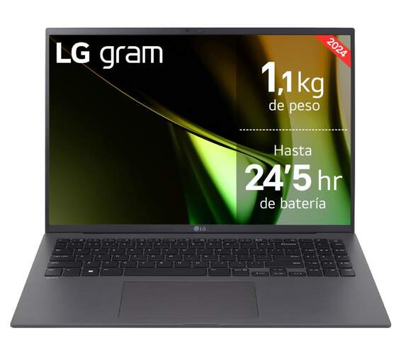 Ordenador Portátil LG Gram 16Z90S-G.AA76B - i7, 16 GB RAM, SSD 512 GB, Windows 11, pantalla 16"