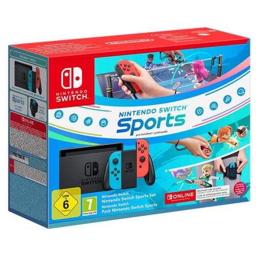 Nintendo Switch + Nintendo Switch Sports + Cinta de pierna + 12 Meses de Nintendo Switch Online