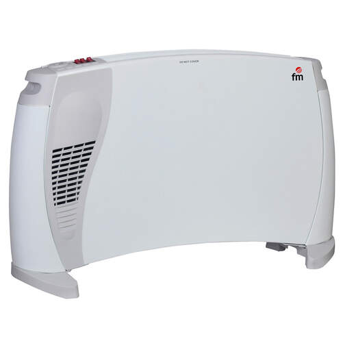 Convector FM RC-1101 Turbo - 2000 W, 3 Potencias, Termostato, Blanco