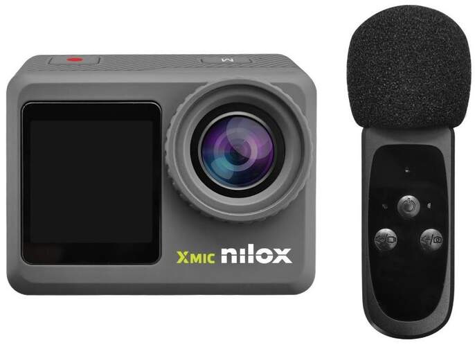 Cámara Deportiva Nilox Action Cam XMIC - 4K Ultra HD, JPEG, 3264 x 2448, Negro, Gris