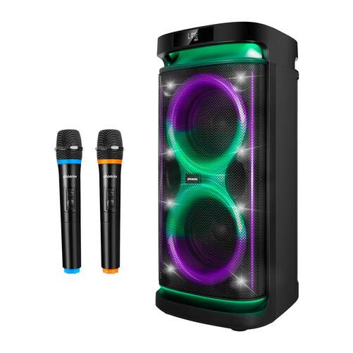 Altavoz Phoenix Rumbleboss XL - 160 W, Batería recargable 7000 mAh, 2 micrófonos, Bluetooth 5.0