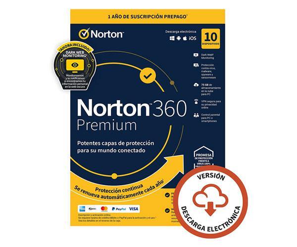 Antivirus Norton 360 Premium 1 Usuario