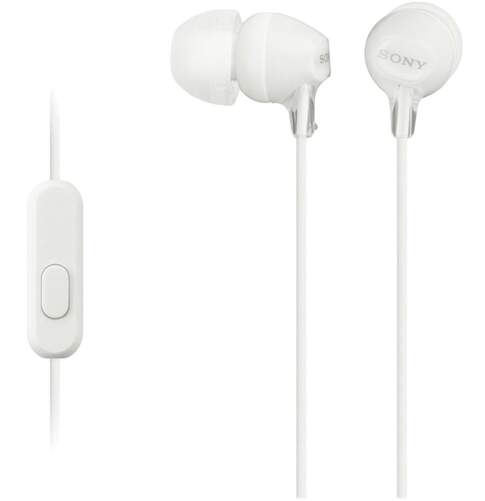 Auriculares Sony MDREX15APW - Con Micrófono, Blanco, 8-22000 Hz, 16 Ohmios