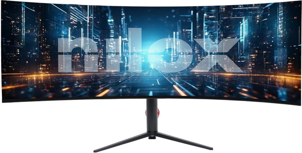 Monitor Nilox 49" NXM49CRVDC Curvo - Pantalla IPS, Dual Quad HD, 144 Hz, Altavoces Incorporados