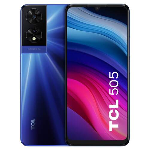 TCL 505 T509K1 4/128GB Azul - 6.75" HD+ 90Hz, MediaTek G36, 4G, 50+2Mpx, 5010mAh