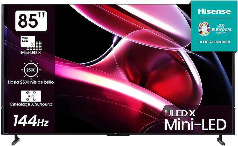 TV 85" Hisense 85UXKQ - 4K Ultra HD, MiniLED X ULED, QLED, 82 W, 144 Hz