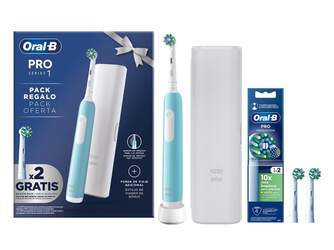 DENTAL ORALB PRO1 TURQUESA FUNDA VIAJE 2CABEZALES