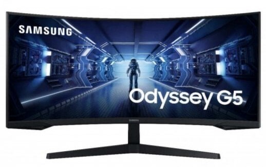 Monitor Curvo Samsung LC34G55TWWPXEN - 34", LED UltraWiide, QHD, 165 Hz, Negro