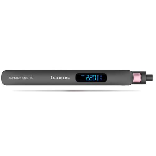 Plancha de pelo Taurus Slimlook Ionic Pro - Cerámica, Queratina, Turmalina, Negro, Rosa