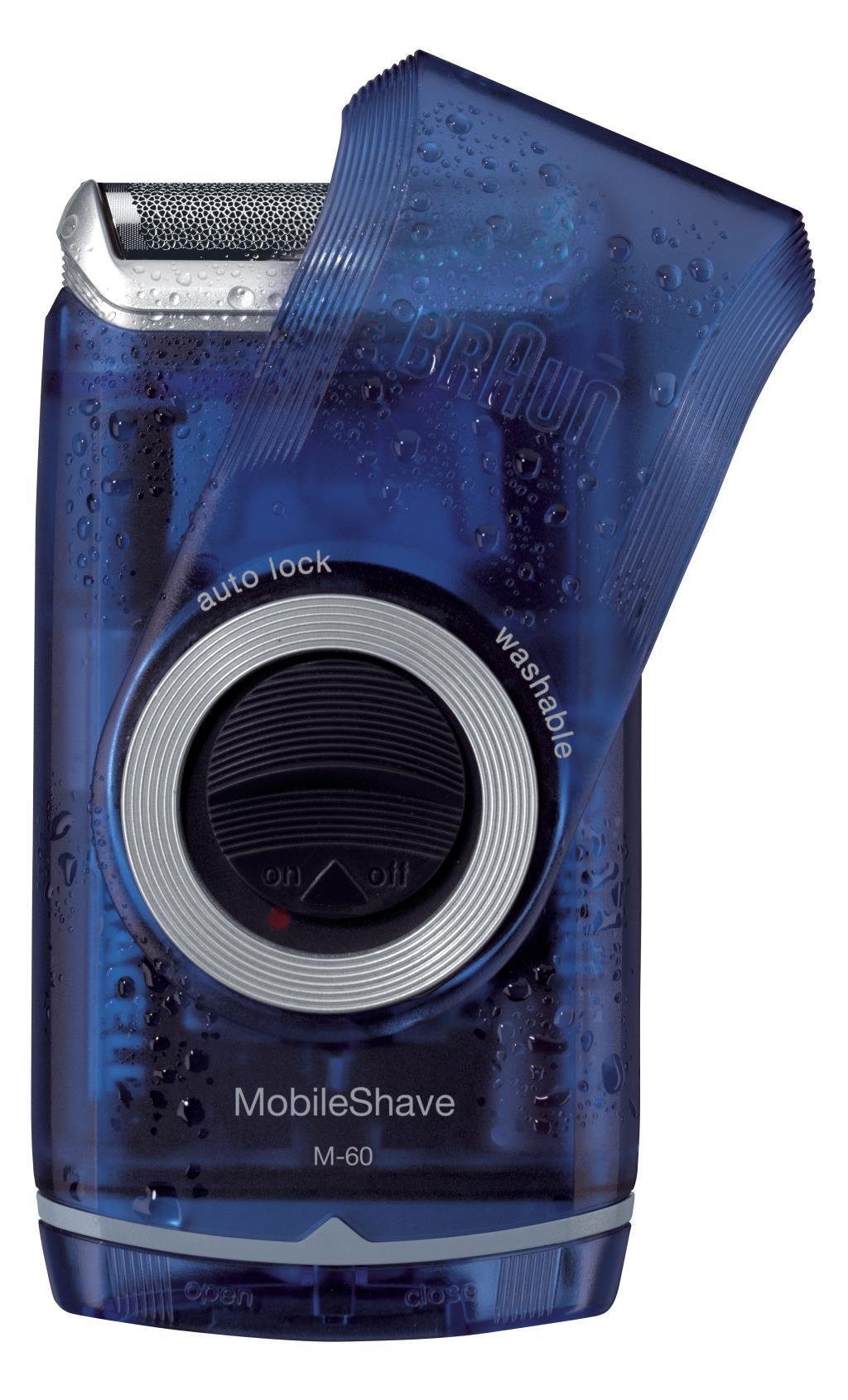 Afeitadora Braun MobileShave M60B - A Pilas, Cabezal Láminas