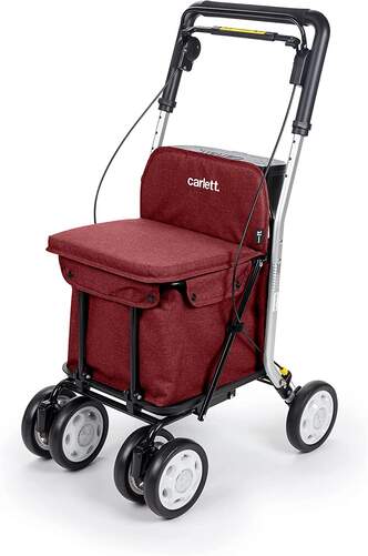 Carrito de la compra Carlett Comfort - Rojo rubí