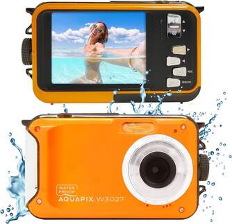 CAMARA AQUAPIX W3027 SUNSET ORANGE SUMERGIBLE