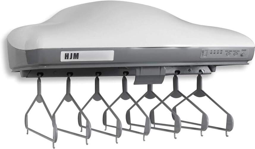 Secador Ropa HJM - 1000 W, 7 Perchas, Horizontal, Gris