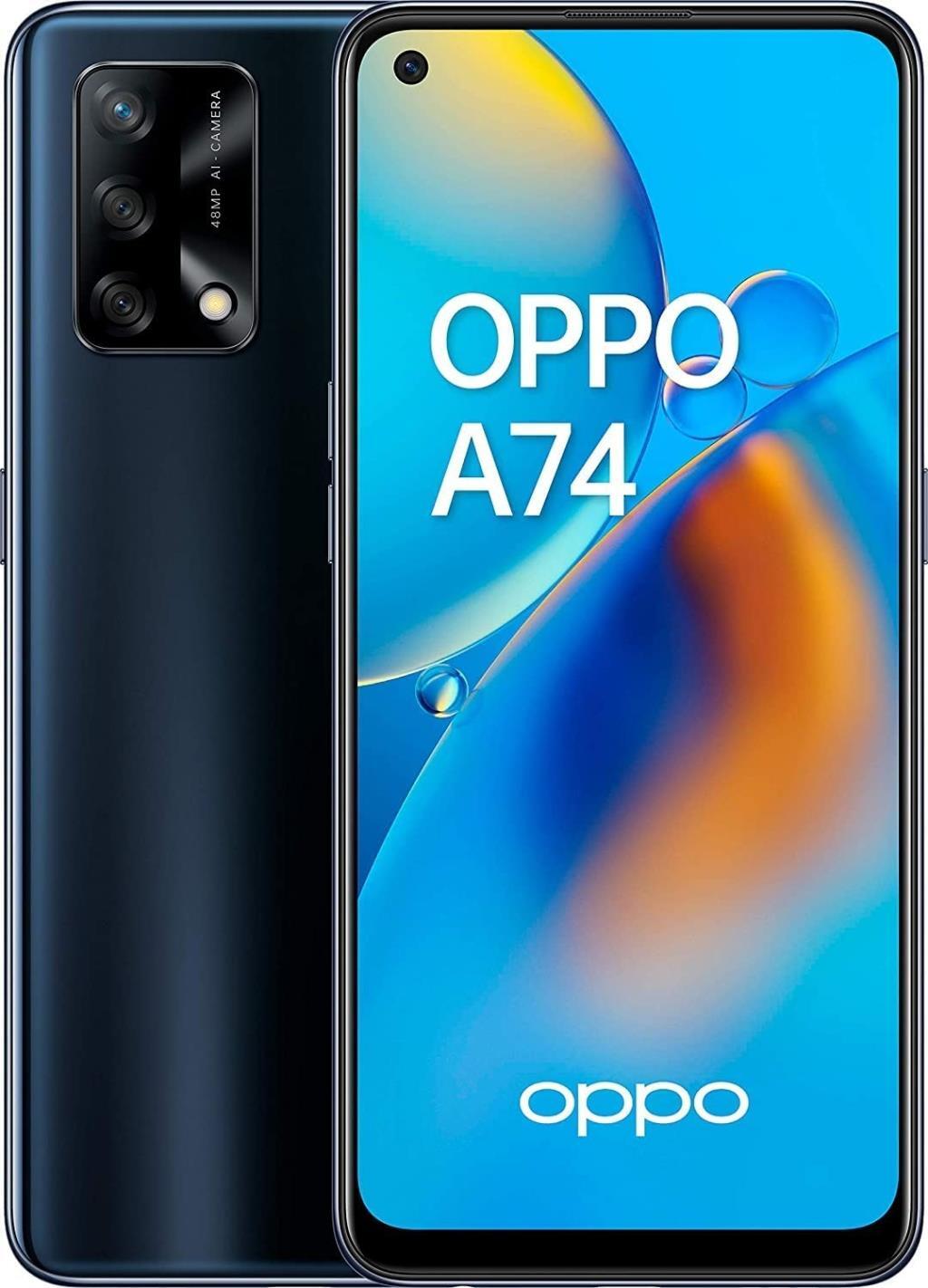 OPPO A74 6/128GB Prism Black - 6.50" FHD+, Qualcomm Snapdragon 662