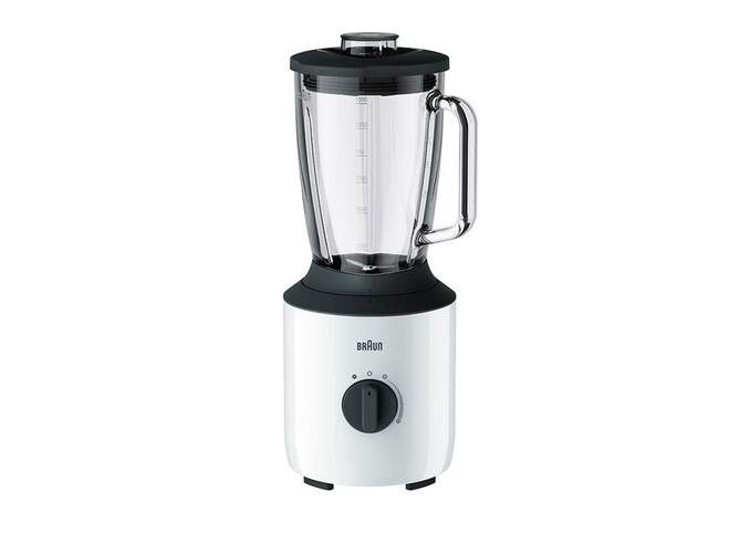 Batidora Vaso Braun JB3150WH - 800W, Jarra 1,5L Vidrio, Picahielo, Blanca