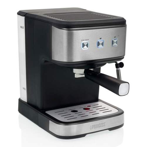 Cafetera Express Princess 249413  - 20 Bares, Depósito 1.5L, Vaporizador, Triple Filtro