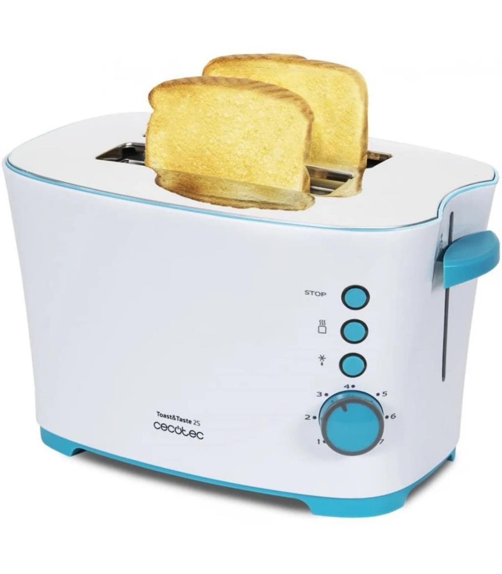 Tostadora Cecotec Toast&Taste 2S - 850W, 2 Ranuras